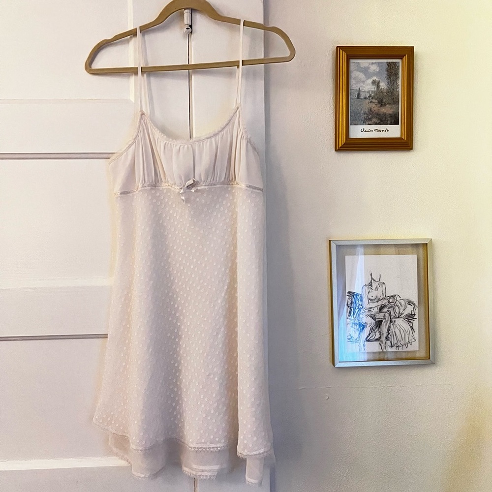 Morgan Taylor Intimates Ivory Lace Slip Dress